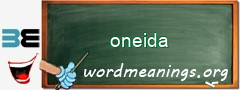 WordMeaning blackboard for oneida